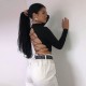 2025 Cross-border Foreign Best-Selling Summer Amazon Women's Letter Embroidery Pleated Short Style Multi-Functional Solid Color Skirt for Wholesale