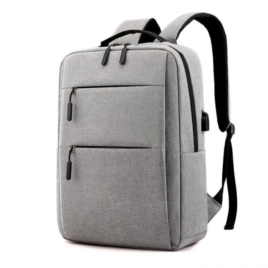Large Capacity Double Shoulder Backpack Fashionable Multi-functional USB Laptop Bag Commuting