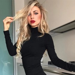 Spot-on wholesale of European and American 2025 spring-autumn new style simple elegant fashionable pure-color low-neck bare-chest fitted dress for women