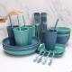 Amazone paille de blé bols tasses soucoupes assiettes pailles ensembles de couverts portatifs couteaux et fourchettes cuillères chopes chopes salade plats plats