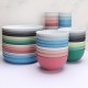 Amazone coloré blé paille bol tasse plat plat plat plat de salade steak maison grain vertical coupe de café bol de céréales set