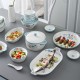 Fleurs pleines jardin haute température sous glaze couleur petit rafraîchissant maison céramique bol plat manger riz bol plat combinaison vaisselle en gros