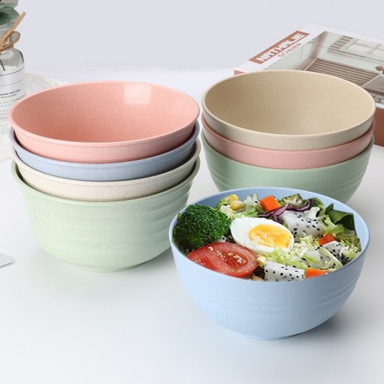 Paille de blé bol de nouilles à bulles maison soupe riz de nouilles bol de soupe pour enfants bol de nouilles bol de salade vaisselle cadeaux gros protection de l’environnement