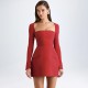 2025 Cross-border European and American Fashion Shoulder-Side High-Elegance Sexy Solid Braless Backless Shaping Long Dress for Women Wholesale