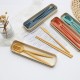 Paille de blé portable portugais couteau fourche cuillère chopin chopin ensemble de couverts cuillère fourche boîte de rangement étudiant ensemble cadeau