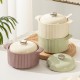 Nordic luxe crème air porc pot maison céramique résistance aux hautes températures viande pot huile piment huile cuisine condiment bouteilles et pots