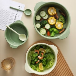 Bol en céramique binaural bol à soupe bol à salade pot à soupe domestique bol ramen bol aux nouilles bol créatif nordique ins haut niveau d’apparence