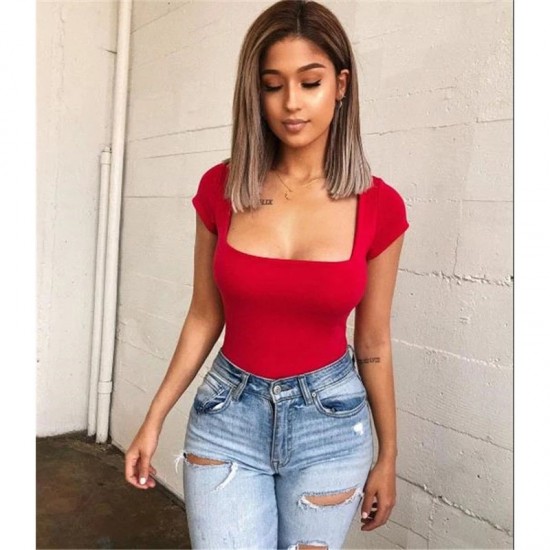 In Stock Cross-border Foreign Summer Best-Selling Sexy V-Neck Transparent Open-Back Tight Sleeve Fashion Dress for Wholesale