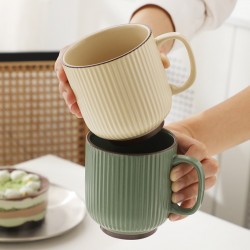 Carnation simple tasse de grande capacité tasse en céramique à la maison tasse d’eau tasse de café tasse d’avoine tasse de petit déjeuner