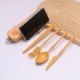 Creative spinner box paille de blé couteaux fourchettes cuillères baguettes ensemble de vaisselle portable étudiant ensemble de vaisselle de voyage extérieur