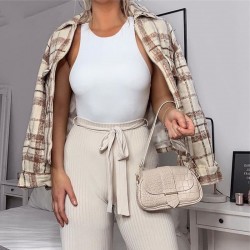 Wholesale European style best-selling summer cross-border women's clothing, sexy halter-neck, round-neck, pure color, sleeveless, base layer, backless, slim-fitting, form-fitting, one-piece summer dress for women, wholesale at low prices.