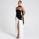 2025 European/American Summer New Cross-border Fashion Sexy Deep V Neck Ruffled Backless Dress Women Wholesale