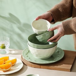 Cream wind céramique vaisselle set de soucoupes bols maison 2023 nouveau petit frais vaisselle haute apparence horizontal vaisselle paupiers plats plats plats