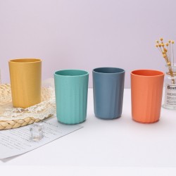 Cross-border wheat paille tasses à boire à la maison simple stripe tasses student dortoir enfants gargariser tasse à la maison