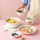 Vaisselle en céramique mignon girly heart bols fraise bols en céramique net assiettes enfants bols soupe bols assiette clear fresh air