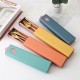 Acier inoxydable couteau fourche cuillère chopper chopper chopper student portable set de vaisselle wheat puller box outdoor travel cutter