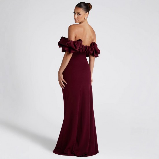 European/American 2025 Summer New Cross-border Fashion Dress Sexy Pure Color Deep V Neck Backless Dress Women Wholesale