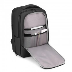 Computer double-shoulder bag, men's large capacity high-end commuting business travel double-shoulder bag, light and casual double-shoulder bag.