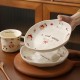 Créatif mignon spécial bon regard haut niveau d’apparence crème vent plat de cuisine maison plat de fille plat profond plat de soupe vaisselle en céramique