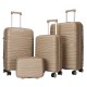 Customized Wholesale Cross-border PP Trolley Case Fashionable Travel Trolley Case PP Hard Shell Case 20-Inch Check-in Box Luggage
