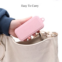 Creative blé paille pliant vaisselle étudiant portable amovible couteau fourche cuillère baguettes ensemble de vaisselle cadeau