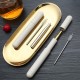304 acier inoxydable pliable paille trois sections télescopique thé au lait creative portable outdoor set vaisselle de qualité alimentaire