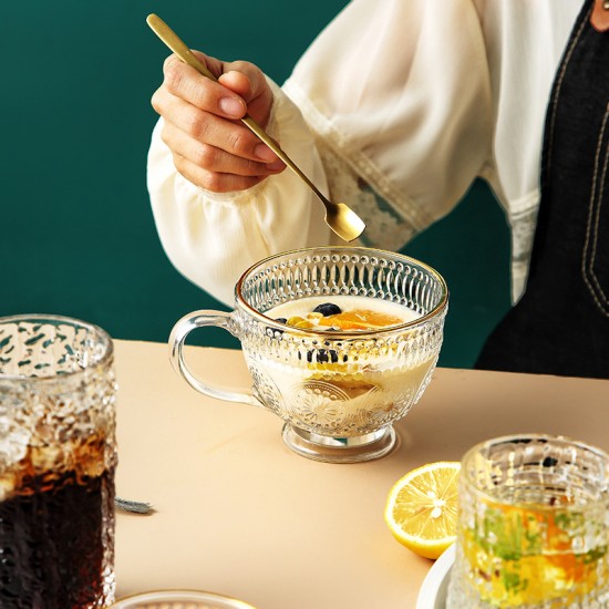 Verre japonais embossée à bord d’or verre à eau verre à whisky océan tasse de thé coupe à marteau coupe à bière coupe de fille