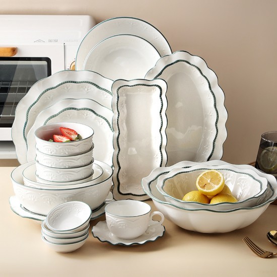 Vaisselle vaisselle vaisselle vaisselle vaisselle vaisselle vaisselle nordic hotel vaisselle ensemble dentelle bol plat combinaison lumière luxe