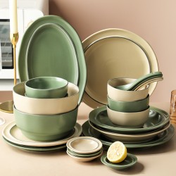 Morandi nordic dic assiettes créatives vaisselle assortiment maison vaisselle en céramique riz bol de riz plat à soupe plat à poisson plat à soupe