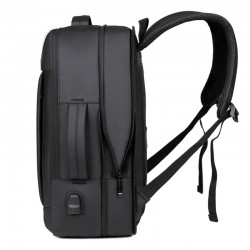 Men's double-shoulder backpack with large capacity for business use, casual travel bag for women and men
