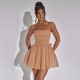 2025 Wholesale One-Arm Shoulder Butterfly Knot Sexy Women's Ins-Quality Embroidered Dress with Backless and Skirt Opening