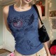 European and American style cross-border 2025 summer new style fashionable and multi-purpose elegant V-neck backless pure color figure-hugging tank top wholesale