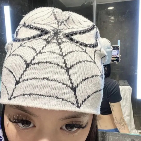 European Y2k original street multi-element pattern knitted hat for men and women same style winter warm rock hip-hop fashion wholesale