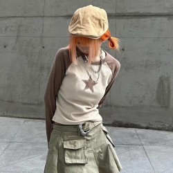In-stock European and American autumn winter long-sleeved high-waist black female student sweet and cute waist cinched pleated A-line skirt dress