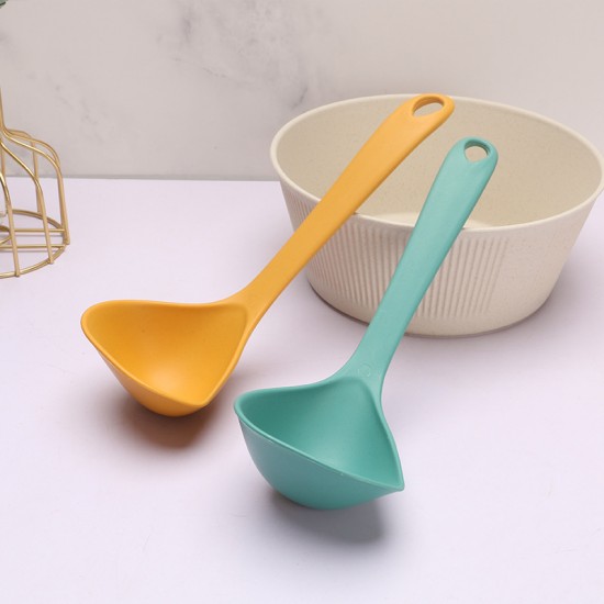 Paille de blé cuillère à soupe maison longue poignée cuillère à soupe coquille de cuisine cuillère de cuisson plastique épaissie bouillie cuillère hot pot