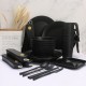Transfrontalier noir grain vertical paille de blé bol tasses plats et soucoupes ensemble de vaisselle portable bol à céréales plat à pâtes