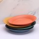 Disques de paille de blé dessert domestique salade de fruits assiette de chapeau de paille à grains verticaux assiette de pâtes assiette de steak