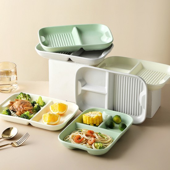 Gros assiette à compartiments en céramique 211 assiette à réduction de graisse ration big people assiette de petit déjeuner vaisselle vaisselle maison assiette séparateur