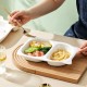 Sous-glaçure couleur céramique diviser plat plat créatif enfants diviser plat maison mignon petit déjeuner plat accessoire vaisselle de bande dessinée