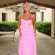 Cross-border European and American 2025 Autumn New Style Round-neck Hooded Fashion-Elegant Shapely A-line Fish-tail Dress for Wholesale