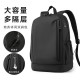 Cross-border Men's Business Dual-Shoulder Backpack Water-Resistant Leather Dual-Shoulder Bag Large Capacity Laptop Backpack Dual-Shoulder Travel Backpack