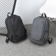 Cross-border Men's Business Dual-Shoulder Backpack Water-Resistant Leather Dual-Shoulder Bag Large Capacity Laptop Backpack Dual-Shoulder Travel Backpack