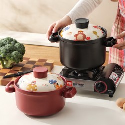 Casserole d’urso’s casserole gaz domestique résistant à la chaleur séchage au feu ne fissurant pas cuisinière à gaz marmite de concentra poêle en céramique poêle à soupe