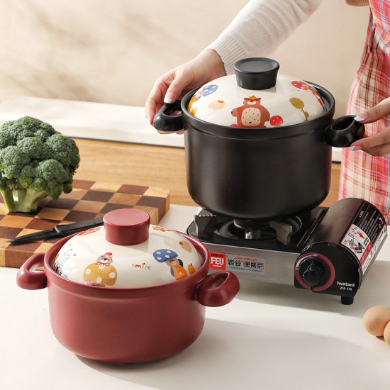 Casserole d’urso’s casserole gaz domestique résistant à la chaleur séchage au feu ne fissurant pas cuisinière à gaz marmite de concentra poêle en céramique poêle à soupe