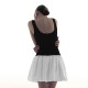 Fulfillment new European summer cross-border women's fashionable fitted patch color street pleated dress for wholesale