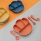 Support personnalisé creative cartoon cat claw disc tige de blé pour les enfants split splitter plate cuillère fourchette vaisselle cadeaux