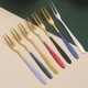 304 acier inoxydable fruit fork set créatif mignon européen fruit signé ins nordic wind net fourche rouge fourche dessert