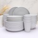 Noir grain vertical paille de blé bols tasses plats maison bol à céréales plats à pâtes tasses à café blanc ensemble de couverts