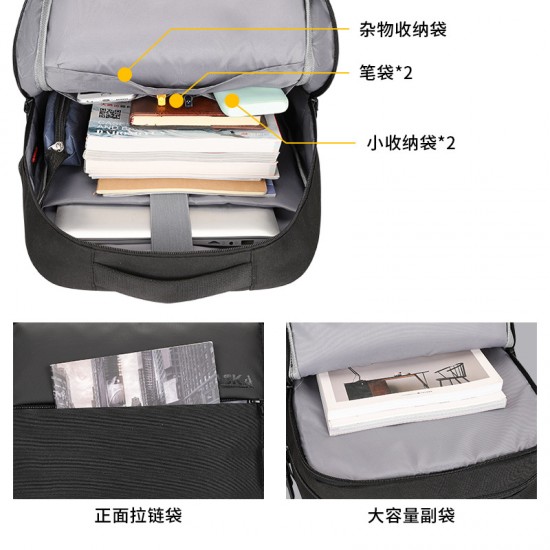 Extra Large Capacity Business Leisure Double Shoulder Bag Backpack Men's Outdoor Travel Bag USB Business Laptop Bag