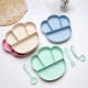 Ensembles de plats pour enfants dessins animés blé diviser plats plats avec accessoires cuillère et fourchette set creative catclap plats cadeaux
